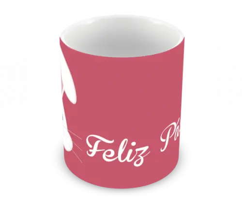 Caneca Polímero Feliz Páscoa Personalizada