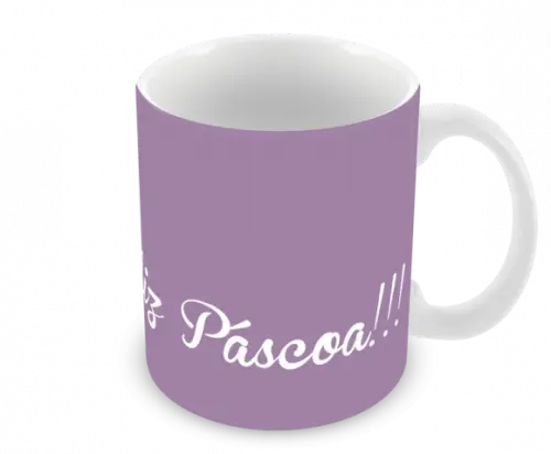 Caneca Polímero Feliz Páscoa Personalizada