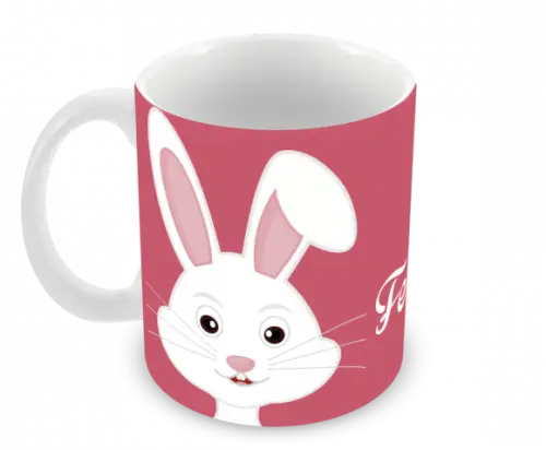 Caneca Polímero Feliz Páscoa Personalizada