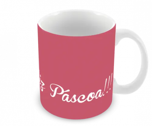 Caneca Polímero Feliz Páscoa Personalizada