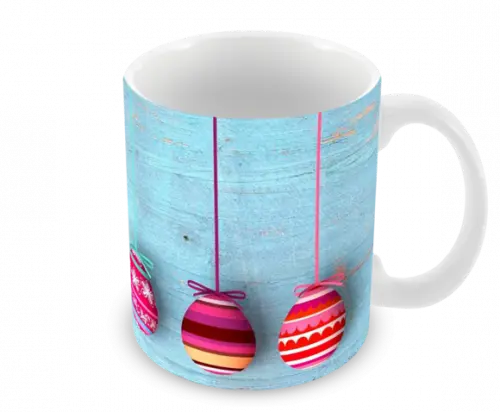 Caneca Polímero Feliz Páscoa Personalizada