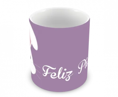 Caneca Polímero Feliz Páscoa Personalizada
