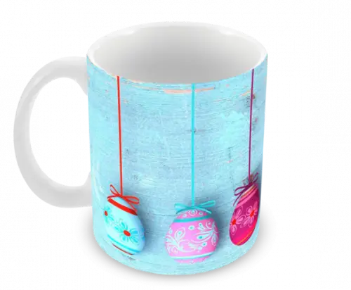 Caneca Polímero Feliz Páscoa Personalizada