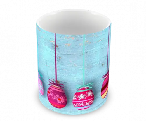 Caneca Polímero Feliz Páscoa Personalizada