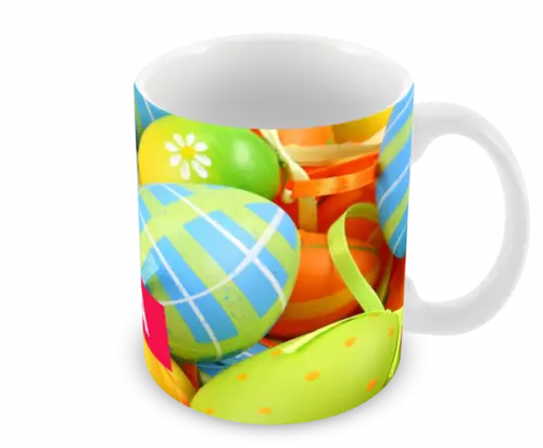 Caneca Polímero Feliz Páscoa Personalizada