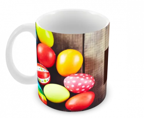 Caneca Polímero Feliz Páscoa Personalizada