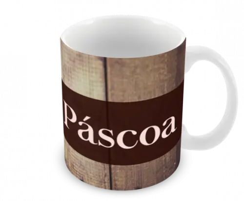 Caneca Polímero Feliz Páscoa Personalizada