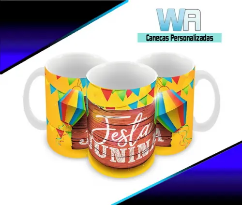 Caneca Polímero Festa Junina Personalizada