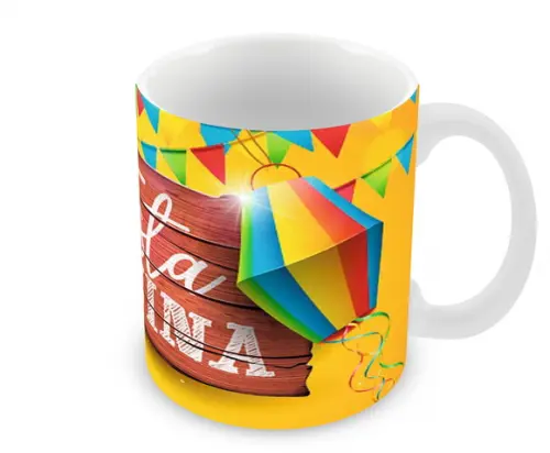 Caneca Polímero Festa Junina Personalizada