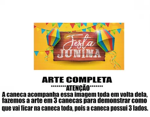 Caneca Polímero Festa Junina Personalizada