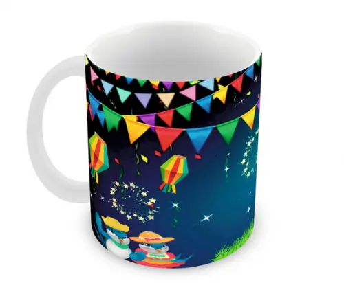Caneca Polímero Festa Junina Personalizada