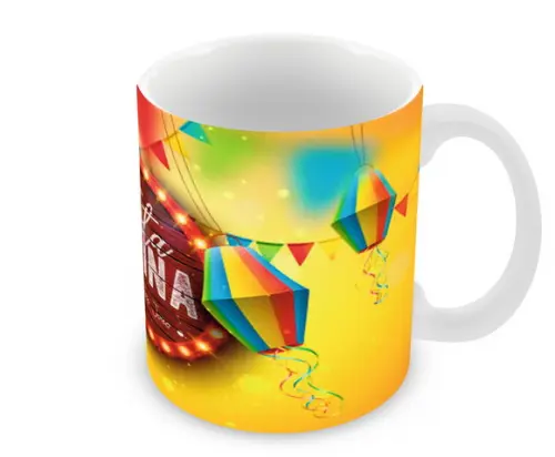 Caneca Polímero Festa Junina Personalizada
