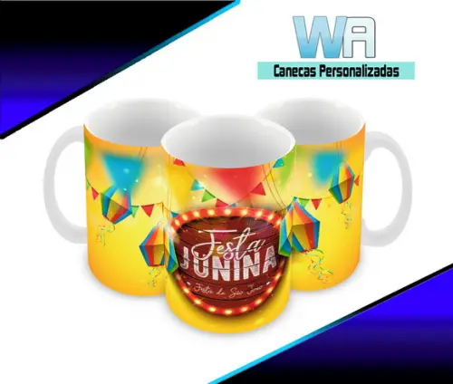 Caneca Polímero Festa Junina Personalizada