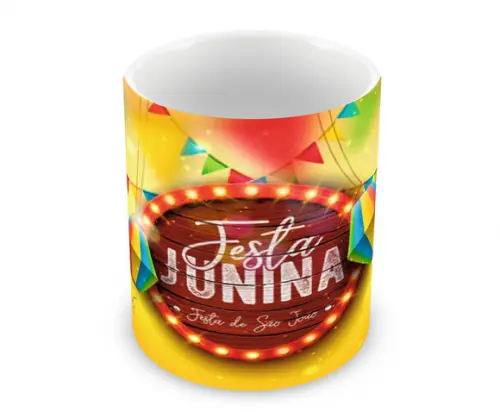 Caneca Polímero Festa Junina Personalizada