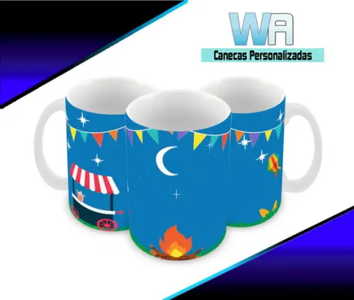 Caneca Polímero Festa Junina Personalizada