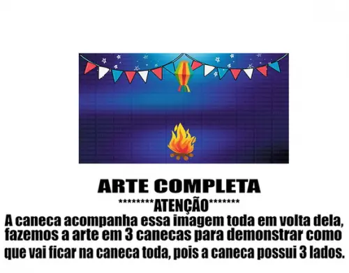 Caneca Polímero Festa Junina Personalizada