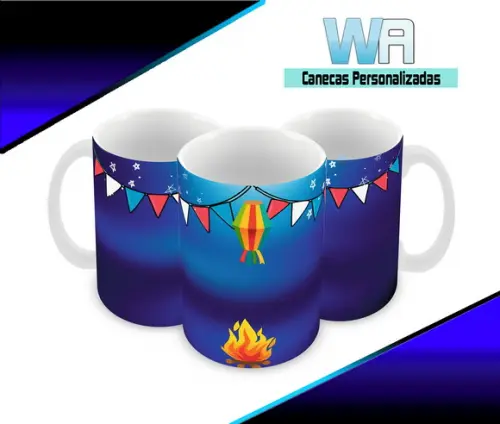 Caneca Polímero Festa Junina Personalizada