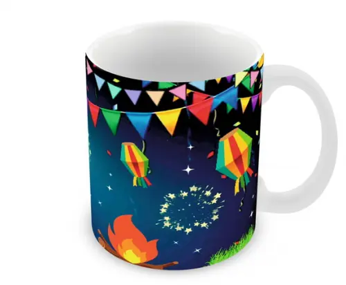 Caneca Polímero Festa Junina Personalizada