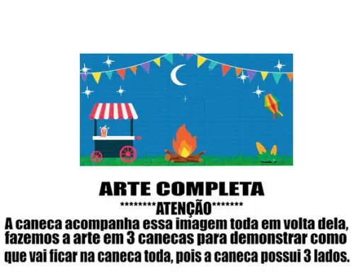 Caneca Polímero Festa Junina Personalizada