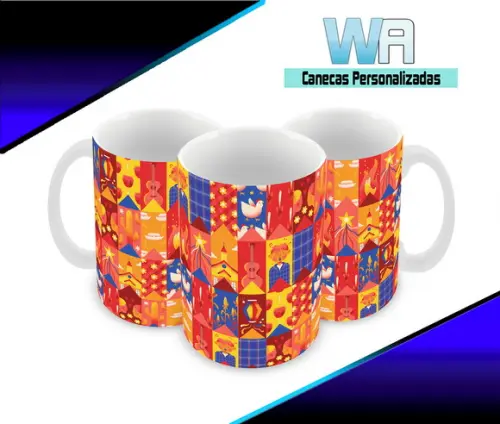 Caneca Polímero Festa Junina Personalizada
