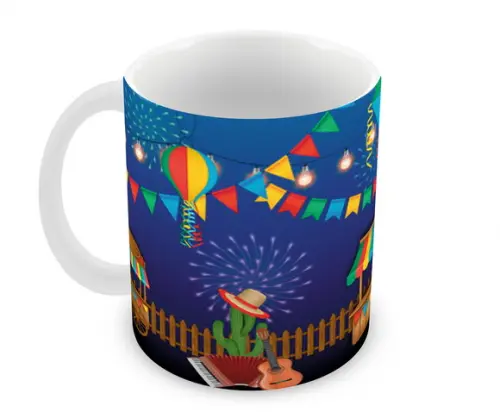 Caneca Polímero Festa Junina Personalizada