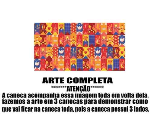 Caneca Polímero Festa Junina Personalizada