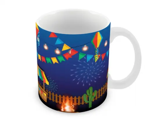 Caneca Polímero Festa Junina Personalizada