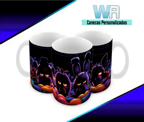 Caneca Polímero Five Nights At Freddys Personalizada