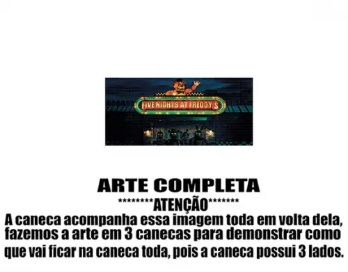 Caneca Polímero Five Nights At Freddys Personalizada