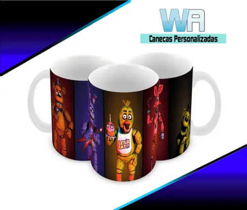 Caneca Polímero Five Nights At Freddys Personalizada