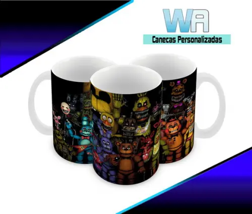 Caneca Polímero Five Nights At Freddys Personalizada