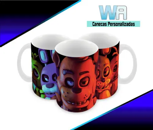 Caneca Polímero Five Nights At Freddys Personalizada
