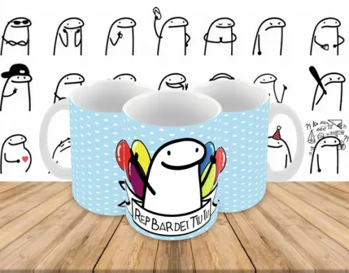 Caneca Polímero Flork Aniversário Personalizada