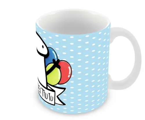 Caneca Polímero Flork Aniversário Personalizada