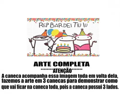 Caneca Polímero Flork Aniversário Personalizada