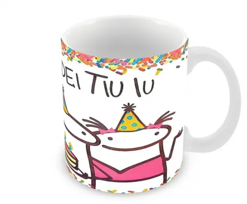Caneca Polímero Flork Aniversário Personalizada