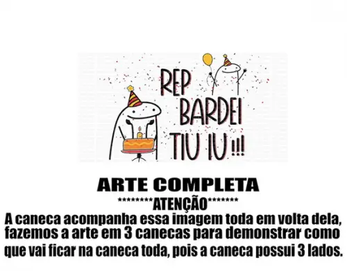 Caneca Polímero Flork Aniversário Personalizada