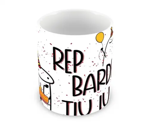 Caneca Polímero Flork Aniversário Personalizada
