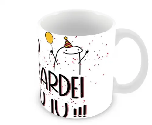 Caneca Polímero Flork Aniversário Personalizada