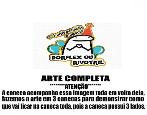 Caneca Polímero Flork Aniversário Personalizada