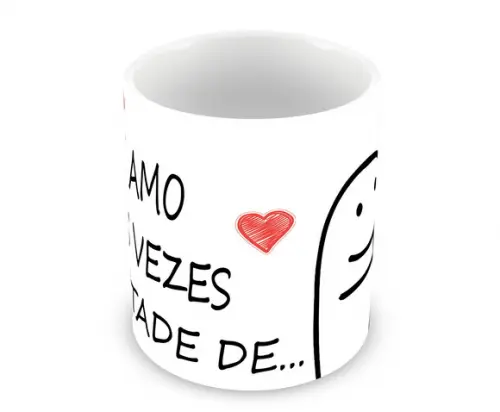 Caneca Polímero Flork Eu Te Amo Personalizada