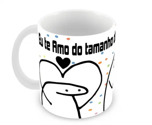 Caneca Polímero Flork Eu Te Amo Personalizada