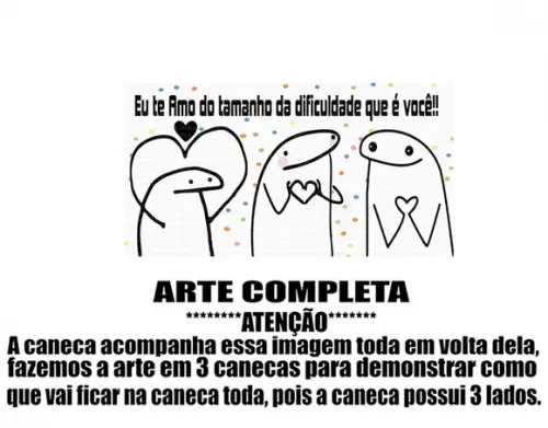 Caneca Polímero Flork Eu Te Amo Personalizada