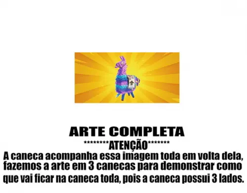 Caneca Polímero Fortnite Llama Personalizada