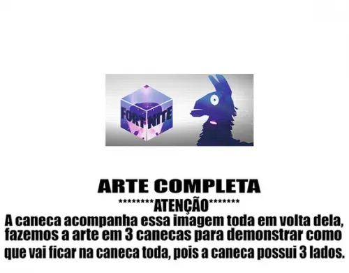Caneca Polímero Fortnite Llama Personalizada