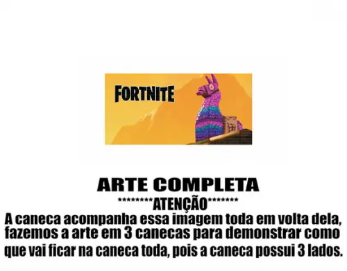 Caneca Polímero Fortnite Llama Personalizada