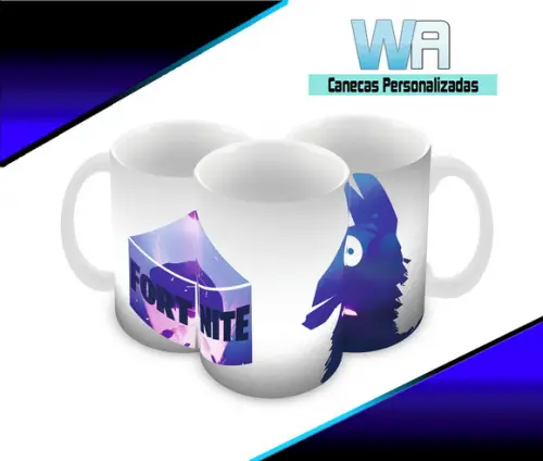 Caneca Polímero Fortnite Llama Personalizada