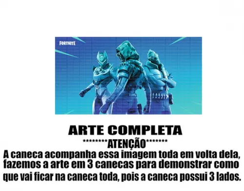 Caneca Polímero Fortnite Personalizada