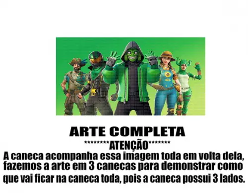 Caneca Polímero Fortnite Personalizada