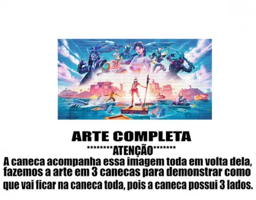 Caneca Polímero Fortnite Personalizada